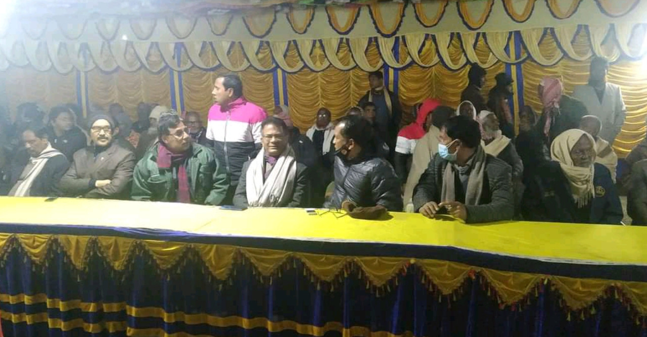 ডোমারে ইউনিয়ন পরিষদ নির্বাচনে নৌকা মার্কার নির্বাচনী সভা