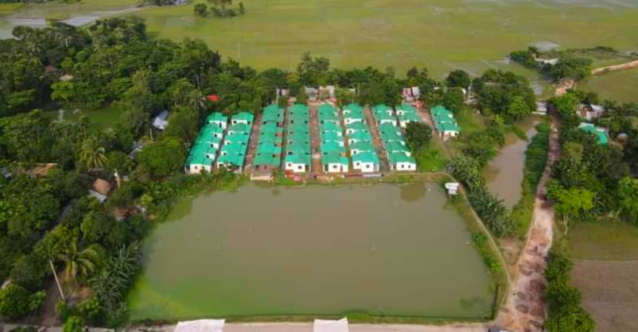 মুজিব শতবর্ষ উপলক্ষে ভূমিহীন গৃহহীনদের জন্য আশ্রয়ণ প্রকল্প পরিদর্শন