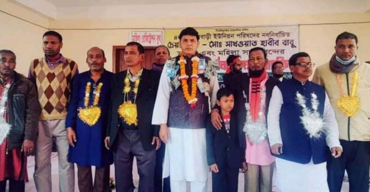 জোড়াবাড়ী ইউপির নবনির্বাচিত চেয়ারম্যান ও সদস্যবৃন্দের দায়িত্বভার গ্রহণ ও সংবর্ধনা প্রদান