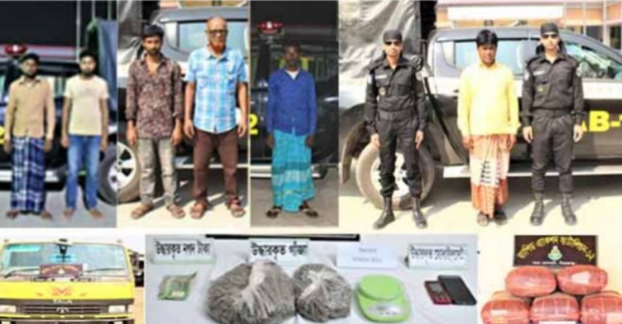 সিরাজগঞ্জে র‌্যাবের পৃথক অভিযানে বিপুল পরিমাণ গাঁজা, হেরোইনসহ আটক ৬