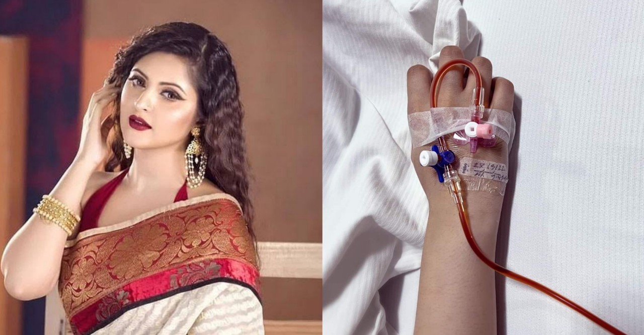 আহত হয়ে হাসপাতালে ভর্তি চিত্রনায়িকা পরীমণি