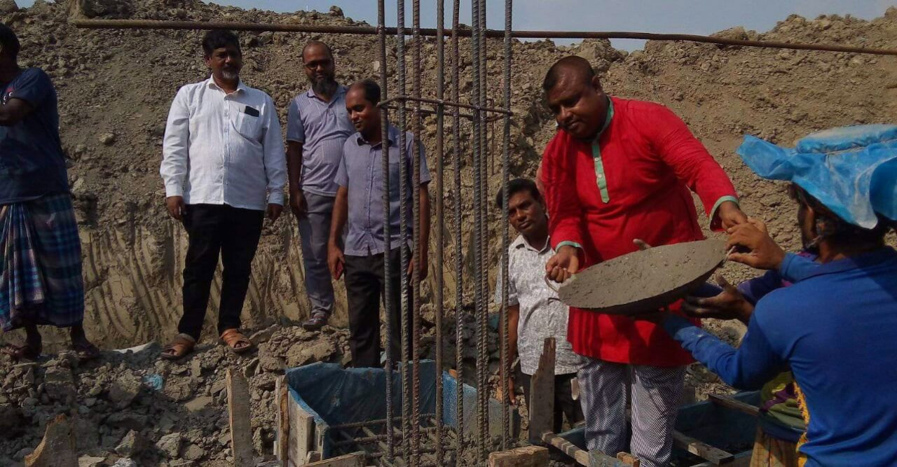 উদ্বোধন হলো এস আর মাধ্যমিক বিদ্যালয়ের ভবন তৈরির কাজ