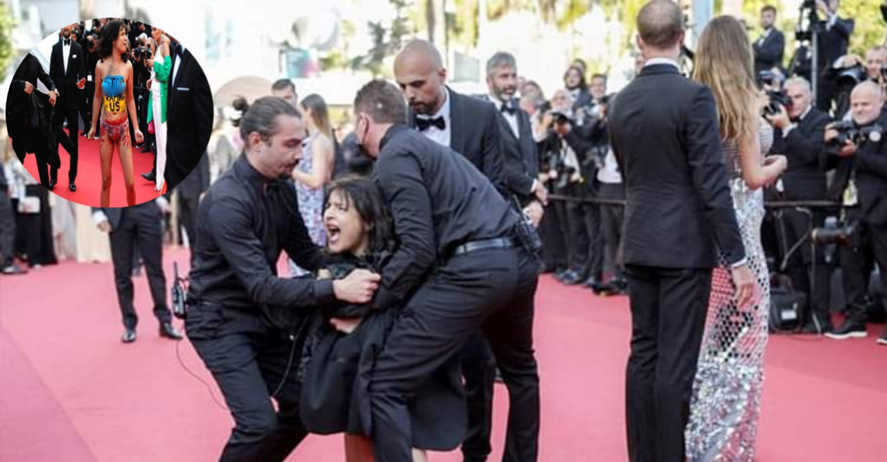 "আমাদের ধর্ষণ করা বন্ধ করুন" কান চলচ্চিত্র উৎসবে নগ্ন হয়ে প্রতিবাদ