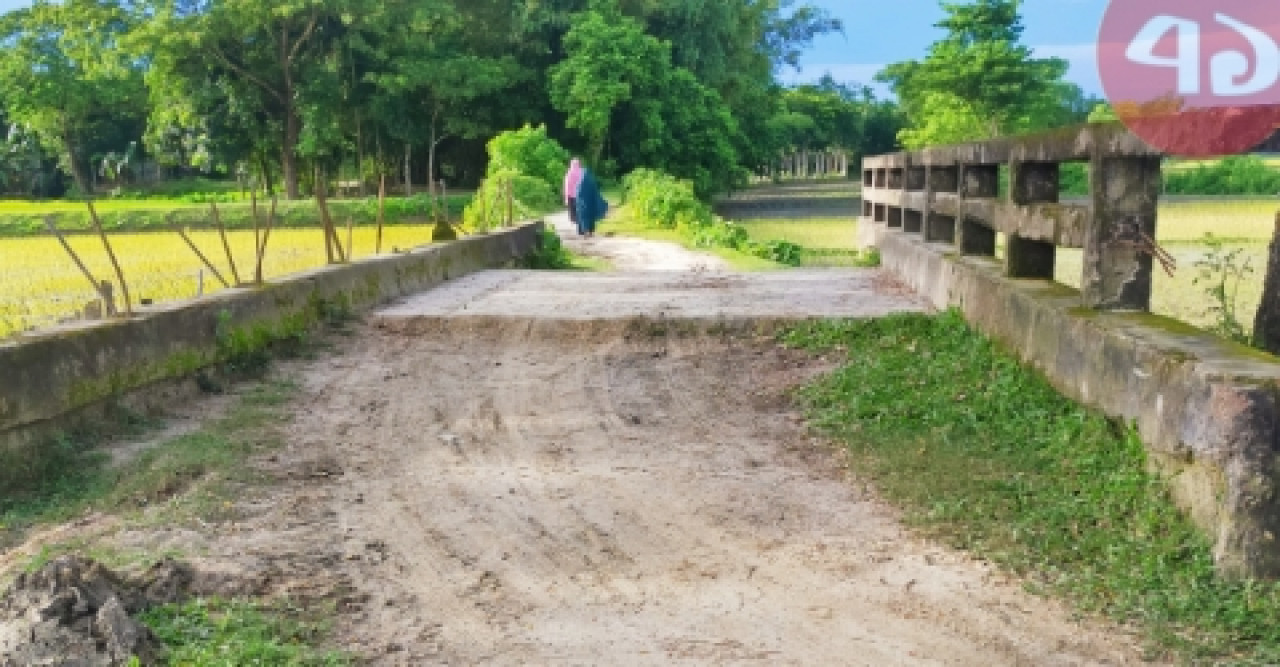 গৌরীপুরে ঝুঁকিপূর্ণ ব্রীজে পারাপারে দুর্ভোগ
