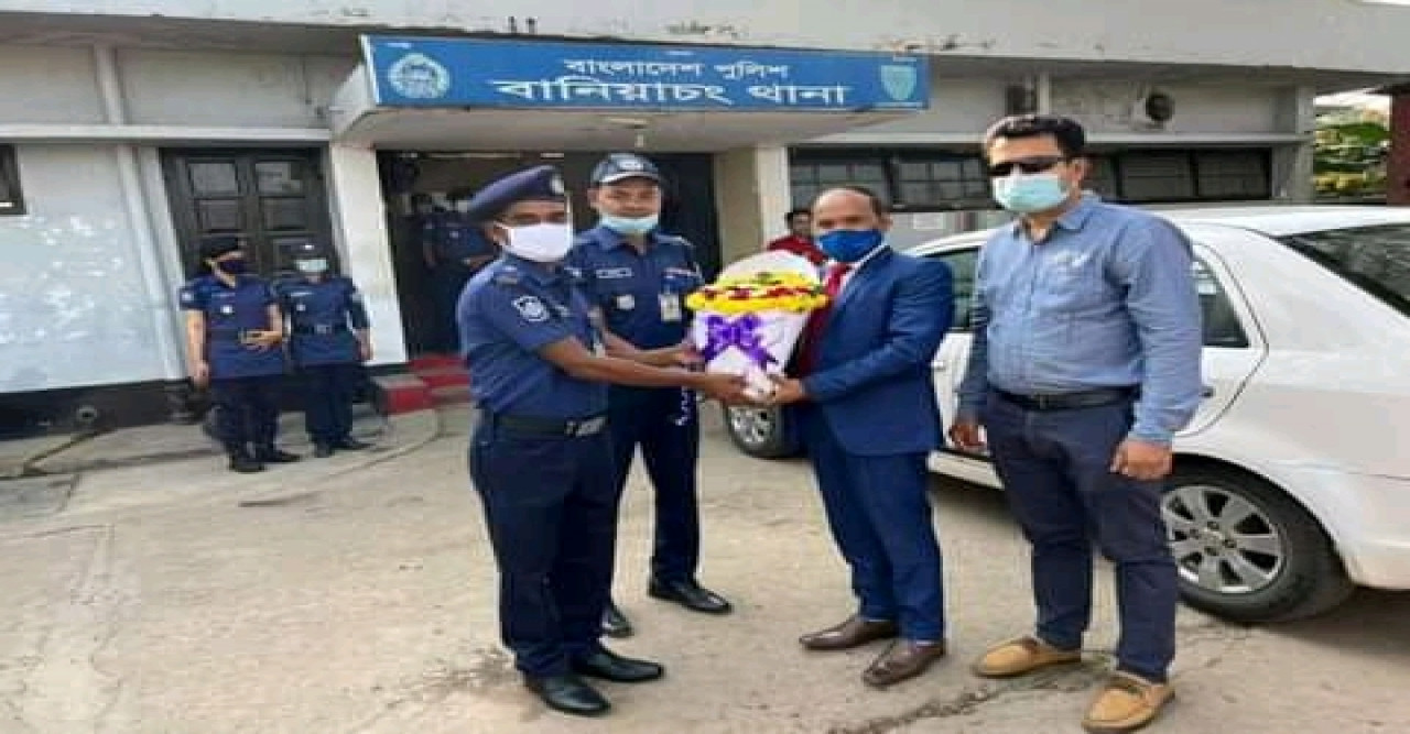 বানিয়াচং থানা পরিদর্শনে হবিগঞ্জ জেলার বিঞ্জ চীফ জুডিসিয়াল  ম্যাজিষ্ট্রেট