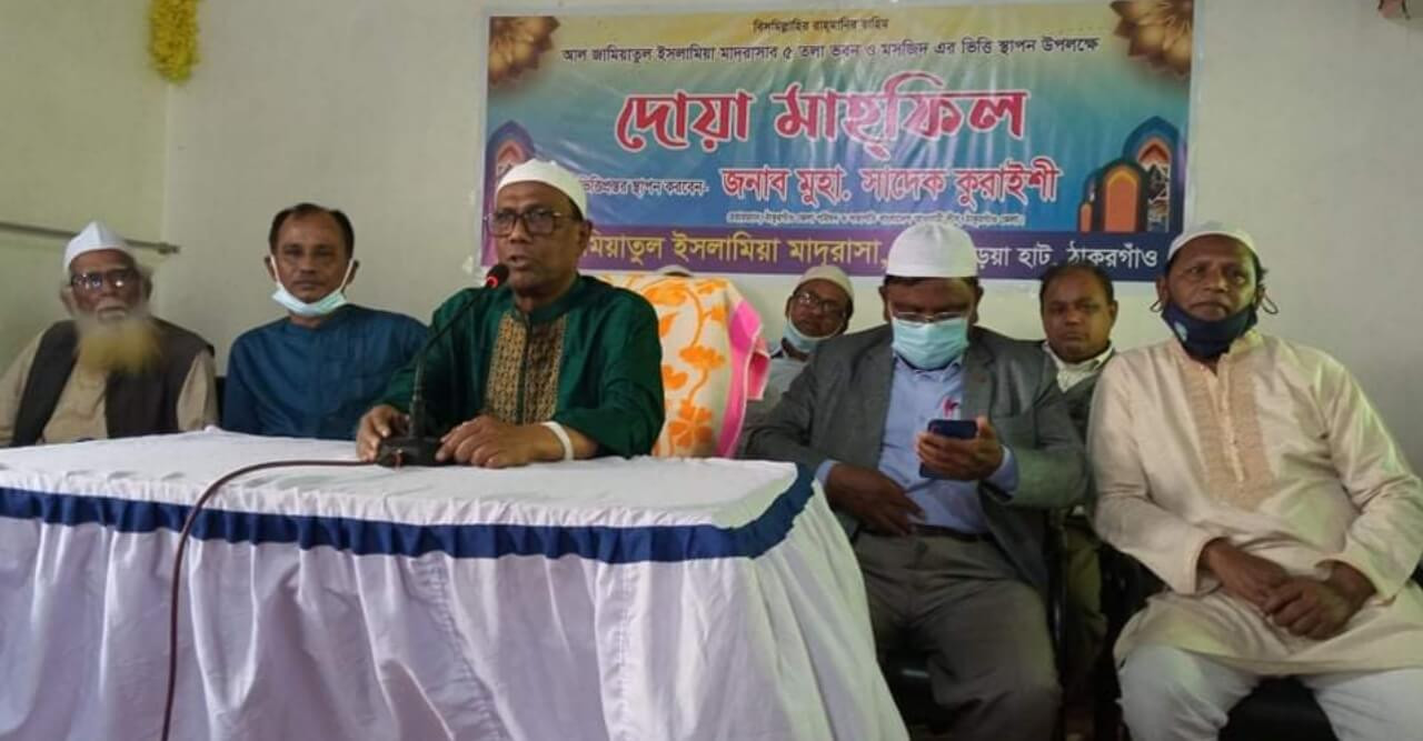 গড়েয়া ইউনিয়নে ৫ তলা ভবন ও মসজিদের  ভিত্তি প্রস্তর উদ্বোধন