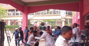 কৃষকদলের সাধারণ সম্পাদক উপর হামলার প্রতিবাদে কৃষকদলের বিক্ষোভ মিছিল